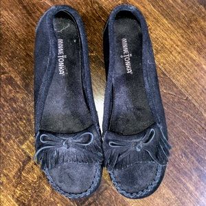Black Moccasins size 8